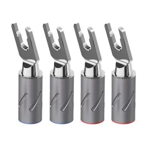 M02. Monosaudio S900R Rhodium Plated Y-Spade Plug (Set of 4)