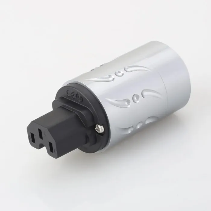V07c.  Viborg VE502R/VF502R Rhodium Plated Schuko EU Power Plugs (Set of 2) - Image 5