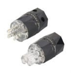 V06.  Viborg VM503R/VF503R Rhodium Plated US Power Plugs (Set of 2)