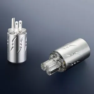 V08.  Viborg VM512S/VF512S Silver Plated US Power Plugs (Set of 2)