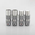 V14.  Viborg XM-202R/XF-202R Rhodium Plated 3 Way XLR Plugs (Set of 4)