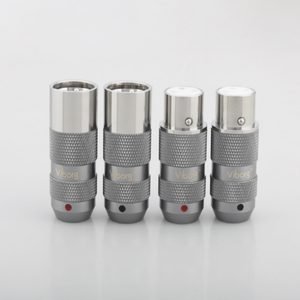 V14. Viborg XM-202R/XF-202R Rhodium Plated 3 Way XLR Plugs (Set of 4)