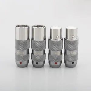 V14. Viborg XM-202R/XF-202R Rhodium Plated 3 Way XLR Plugs (Set of 4)