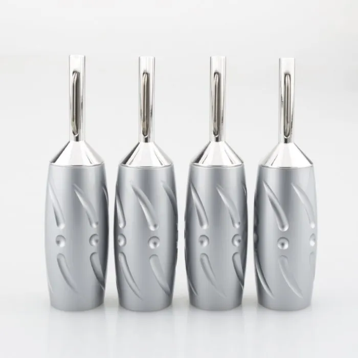 V02.  Viborg VB402R Rhodium Plated Banana Plug (Set of 4)