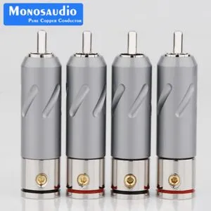 M03. Monosaudio R201R Rhodium Plated RCA Plugs (Set of 4)