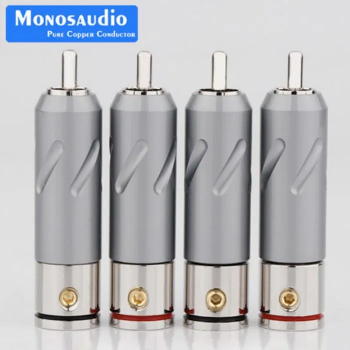 M03. Monosaudio R201R Rhodium Plated RCA Plugs (Set of 4)