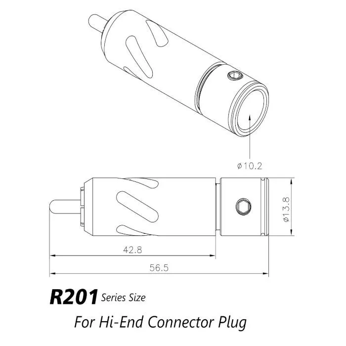 M03a. Monosaudio R201G Gold Plated RCA Plugs (Set of 4) - Image 4