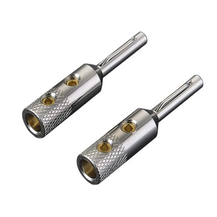 V04.  Viborg VB401R Rhodium Plated Banana Plug (Set of 4) - Image 3