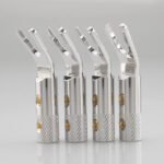 V05.  Viborg VS702R Rhodium Plated Y-Spade Plug (Set of 4)