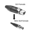 Amphenol XLR-3pins Female to Mini XLR-3pins Female plugs or other options