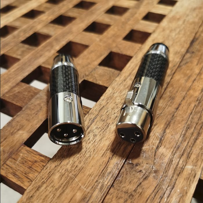 [1] XLR --> RCA: Aucharm Carbon fiber Rhodium Plated XLR to Viborg VR107R Rhodium Plated RCA Plugs