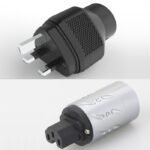 V15a.  Viborg UK-01R UK + VF502R Rhodium Plated Power Plug (Set of 2)