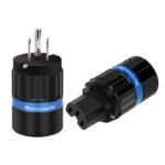 M06. Monosaudio M104R/F104R Rhodium Plated US Power Plugs (Set of 2)