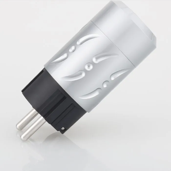 V07c.  Viborg VE502R/VF502R Rhodium Plated Schuko EU Power Plugs (Set of 2) - Image 2