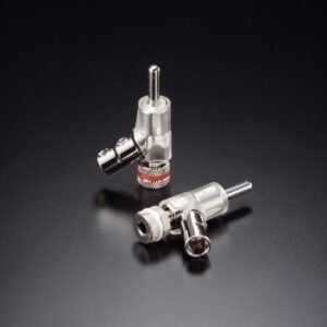 F05.  Furutech FP-202(R) Rhodium-Plated Banana Plugs (Set of 4)