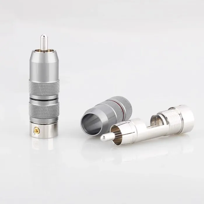 V13. Viborg VR107R Rhodium Plated - RCA Plug (Set of 4) - Image 3