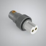 V24.  Viborg GX12G Gold Plated 2 Pins GX12 Connector (Set of 1)