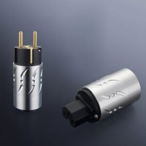 V07d. Viborg VE502G/VF502G Gold Plated Schuko EU Power Plugs (Set of 2)