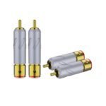 M03a. Monosaudio R201G Gold Plated RCA Plugs (Set of 4)