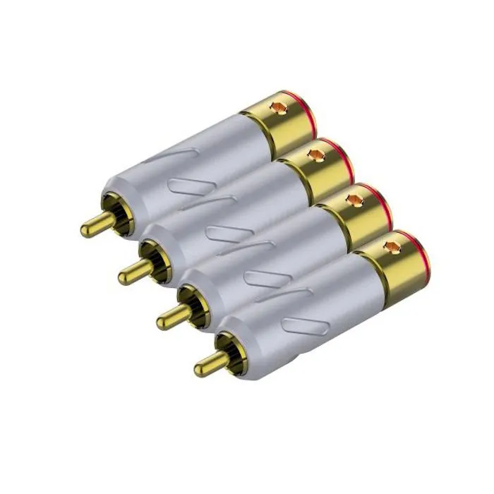 M03a. Monosaudio R201G Gold Plated RCA Plugs (Set of 4) - Image 2