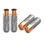 M05a. Monosaudio XF700G(F)/XM700G(M) Gold Plated 3pin XLR Plugs (Set of 4)