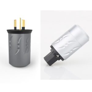 V09c. Viborg VN506G/VF502G Gold Plated AUS/NZ Power Plugs (Set of 2)