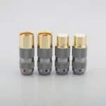 V14a.  Viborg XM-202G/XF-202G Gold Plated 3 Way XLR Plugs (Set of 4)