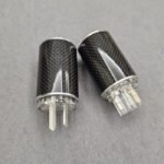V16b. Vibrog VM504Ag/VF504Ag Pure Solid Silver US Power Plugs (Transparent color, Set of 2)