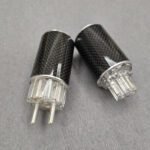 V16c. Vibrog VE504Ag/VF504Ag Pure Solid Silver Schuko EU Power Plugs (Transparent color, Set of 2)