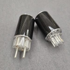 V16c. Vibrog VE504Ag/VF504Ag Pure Solid Silver Schuko EU Power Plugs (Transparent color, Set of 2)