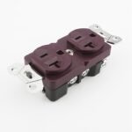 V26.  Viborg VM02R US Receptacle Rhodium Plated AC Power Socket (Set of 1) 