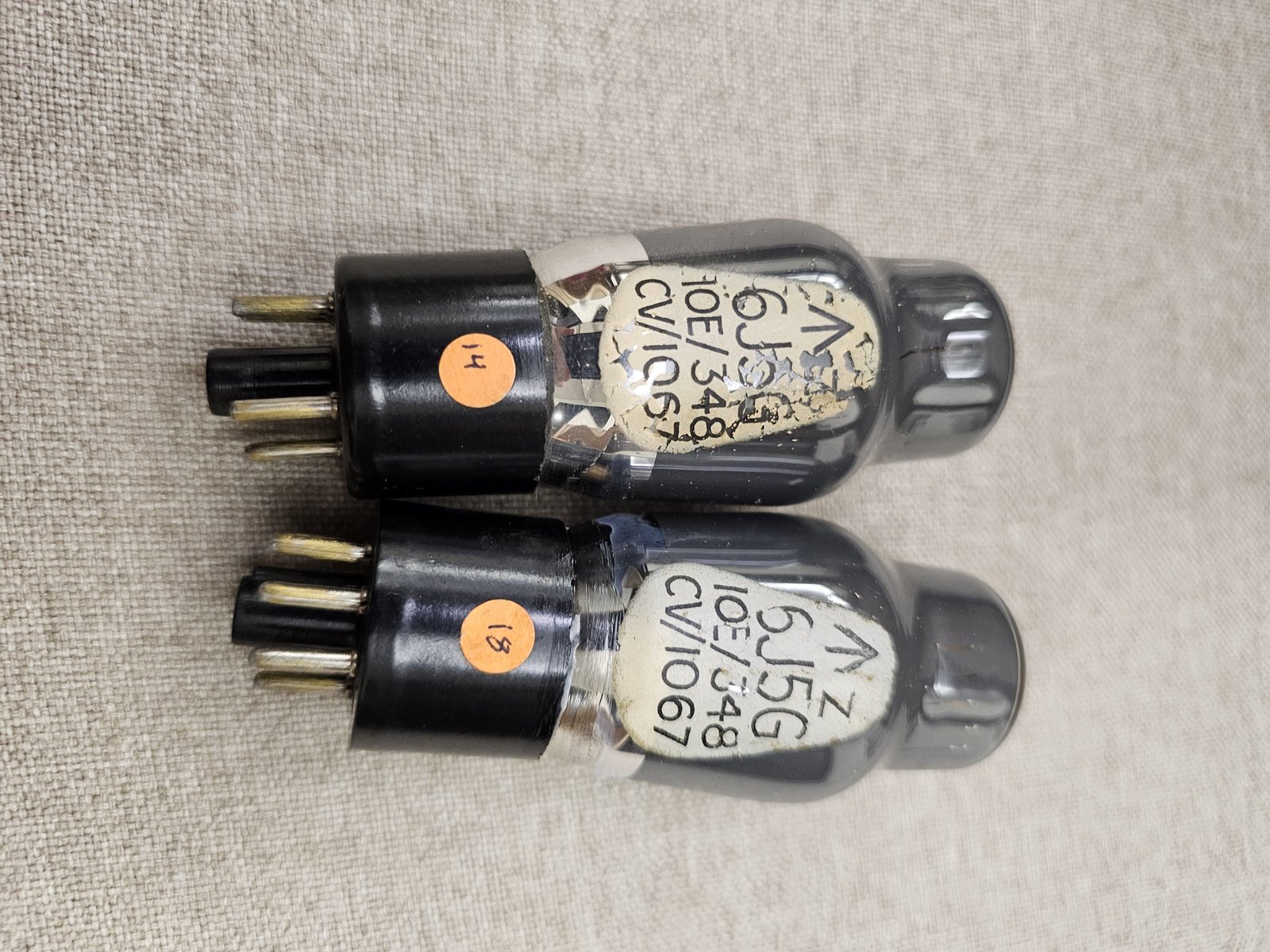 X07. L63 6J5G ~ GEC made in England Amplitrex tested pair - Image 4