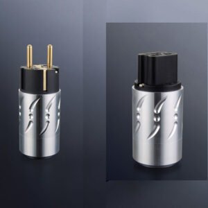 V07g. Viborg VE502G/VF521G Gold Plated Schuko EU Power Plugs (Set of 2)